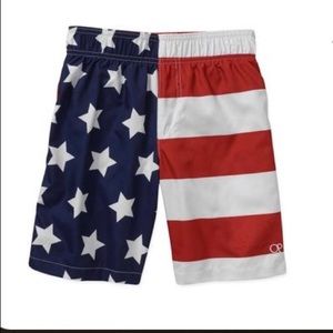 New OP kids boys swim trunk american flag Upf 50+ size XXL /2XL 18
